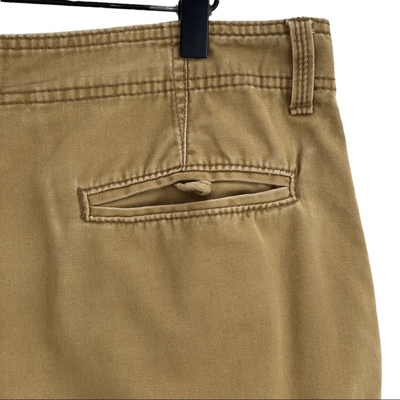 OP Ocean Pacific Chino Shorts Flat Front Relaxed Fit Distressed 100% Cotton | 35 - Picture 5 of 7